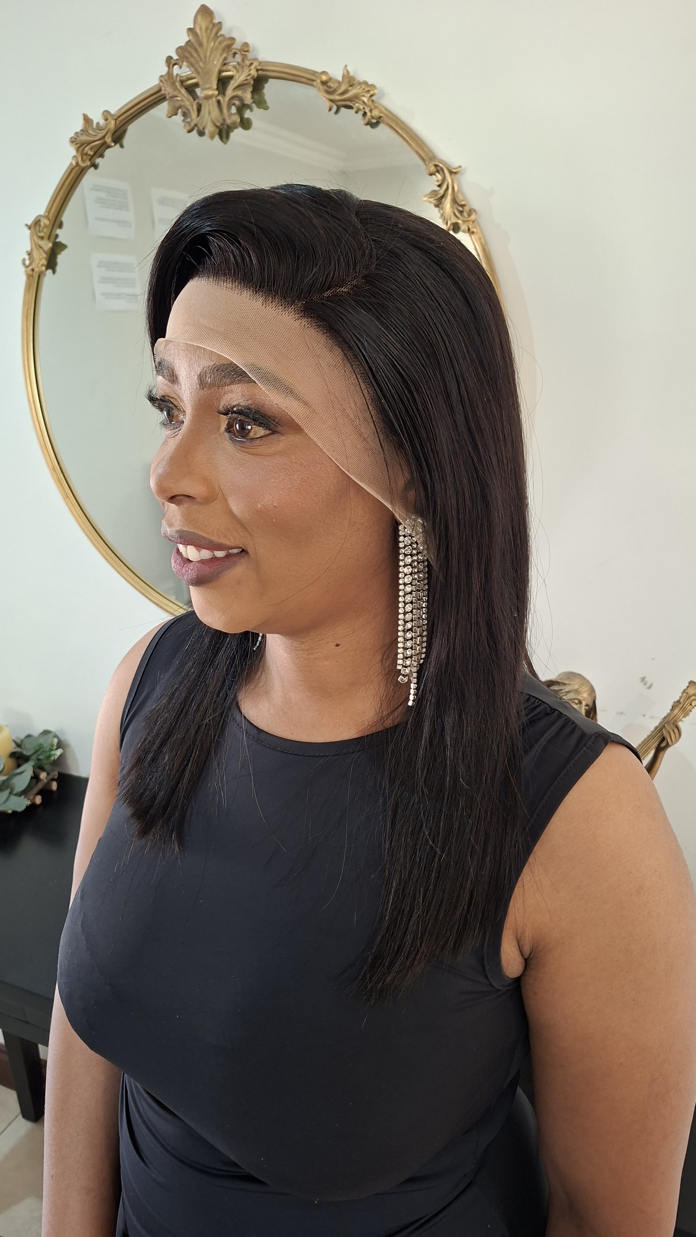 Soft black hair piece coverage example